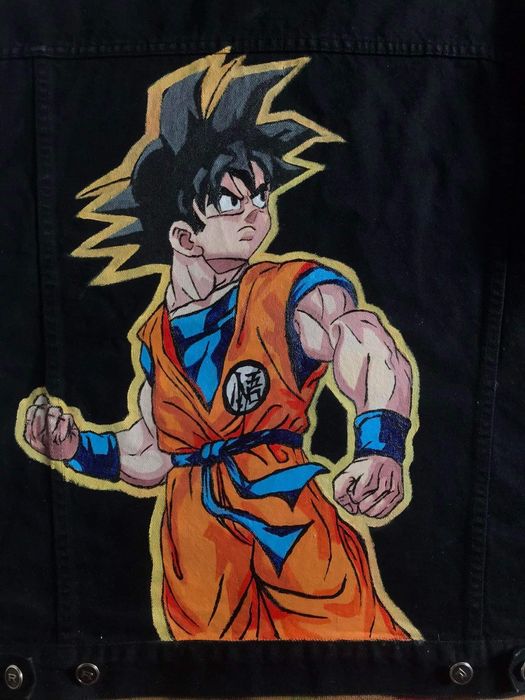 Dragonball son Goku custom anime kurtka ręcznie malowana
