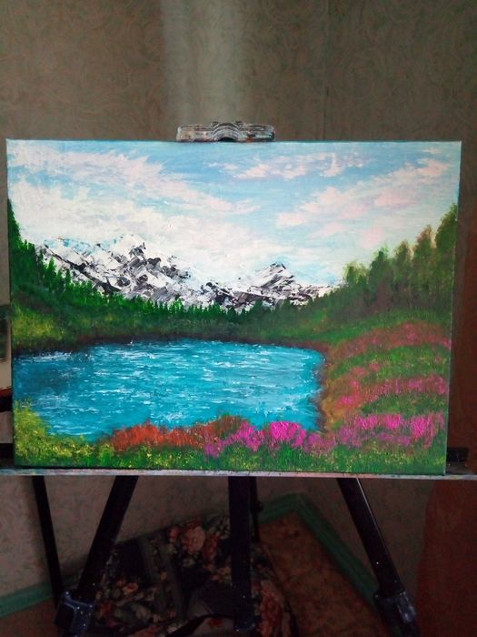 Картина отдых в горах