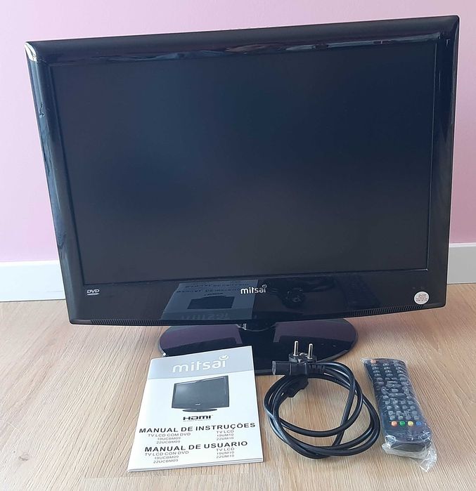 TV Mitsai 22" com leitor de DVD incorporado