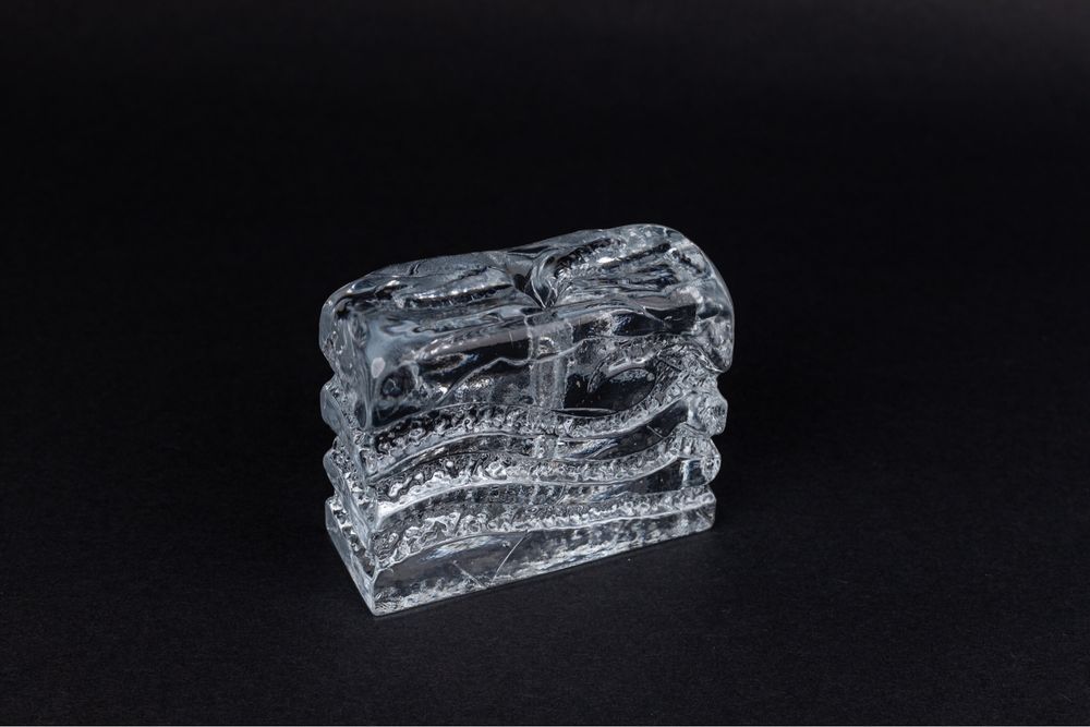 Solifleur Ice Block Ingrid Crystal wazon przycisk na jeden kwiat szkło