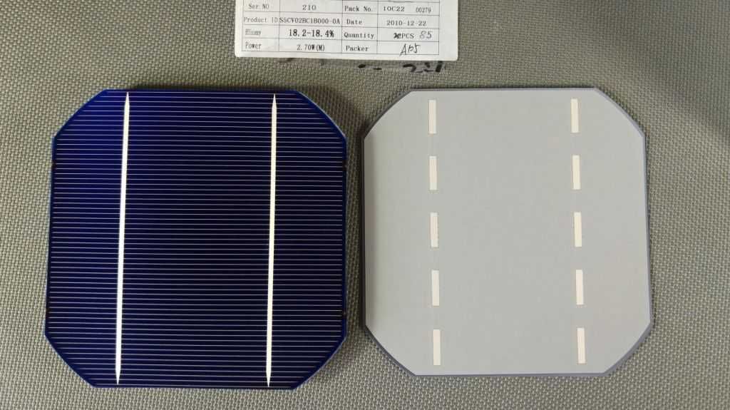 80шт. элементов солнечной батареи поликристалл 125х125мм.