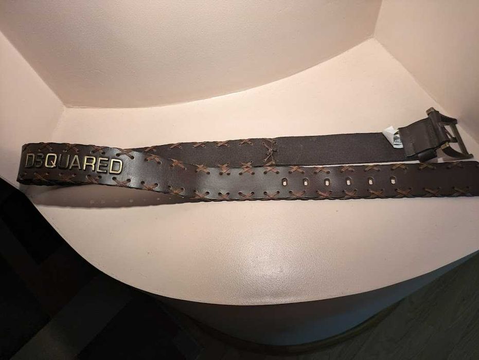 Ремінь шкіряний оригінал Dsquared, 115 см, Італія