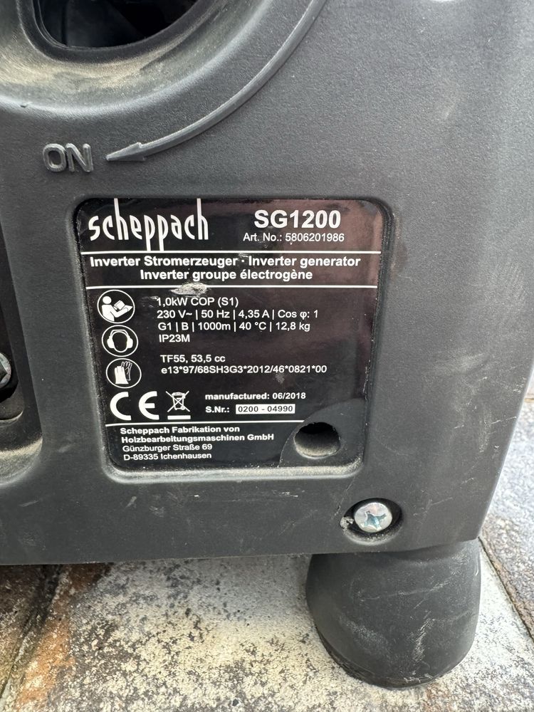 Генератор інверторний Scheppach SG 1200 inverter 1Кв