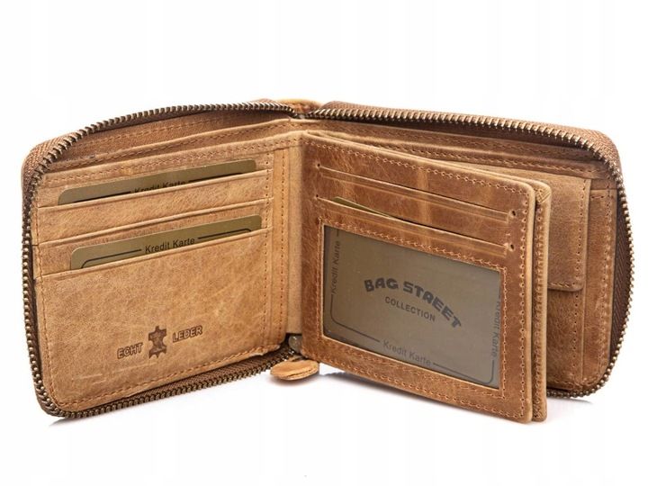skórzany mały praktyczny męski portfel marki wild