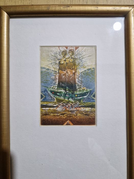 Obrazek grafika artystyczna autorstwa Moshé Malka, Paryż, oryginał