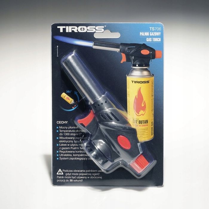 Palnik Ręczny Gazowy Autozapłon Ts-706 Tiross+1gaz