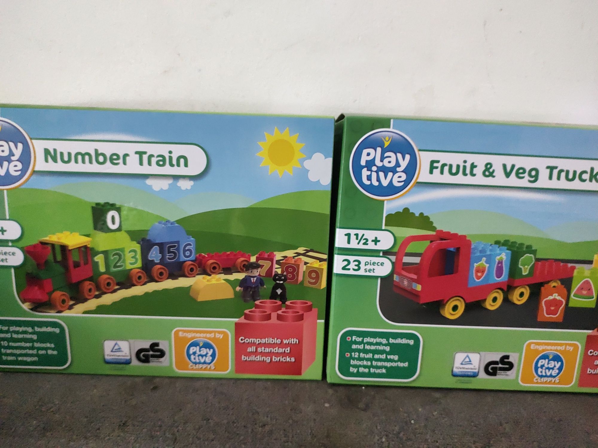 Nowy zestaw pociąg z cyferkami lub pociąg z warzywami Play tive