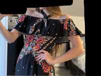 Sukienka Orsay 32 XXS boho maksi maxi carmen hiszpanka długa wiskoza