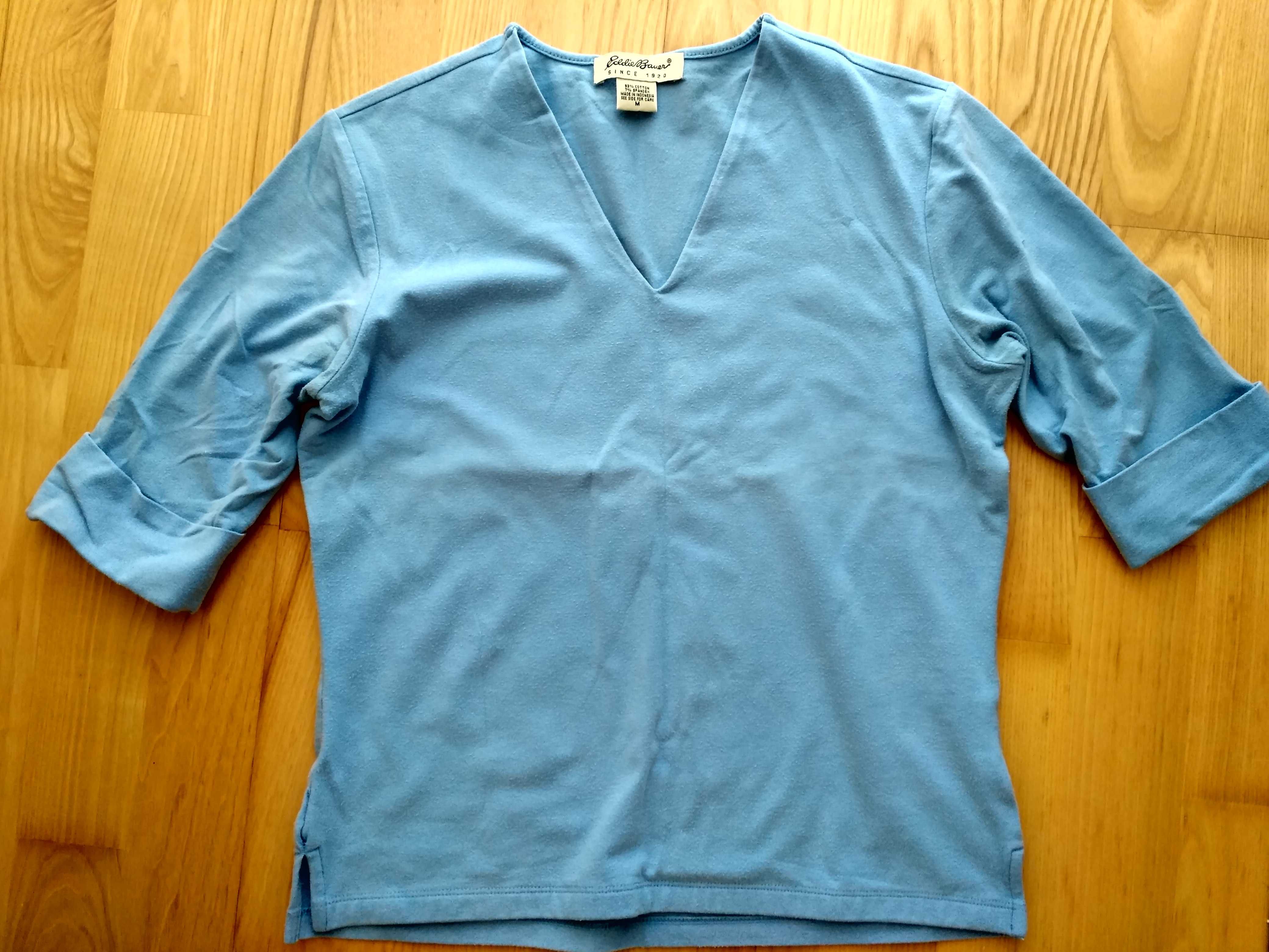 koszulka bluzka 3/4 rękaw M Eddie Bauer bawełna