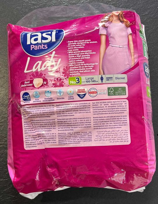 IASI Pants LADY 12 jednorazowych damskich majtek chłonnych rozmiar L