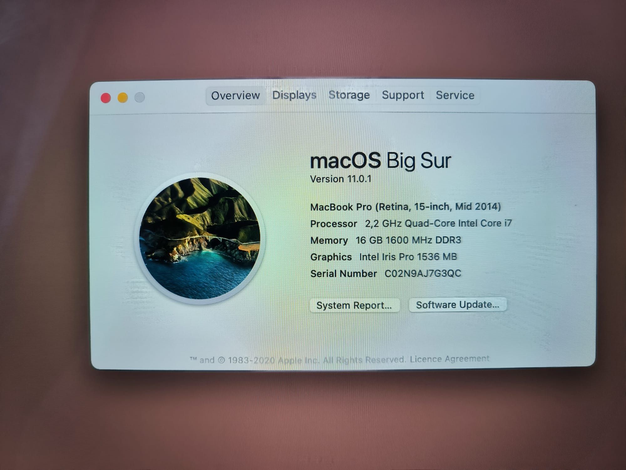 MacBook Pro 15" Retina - Version 11.0.1