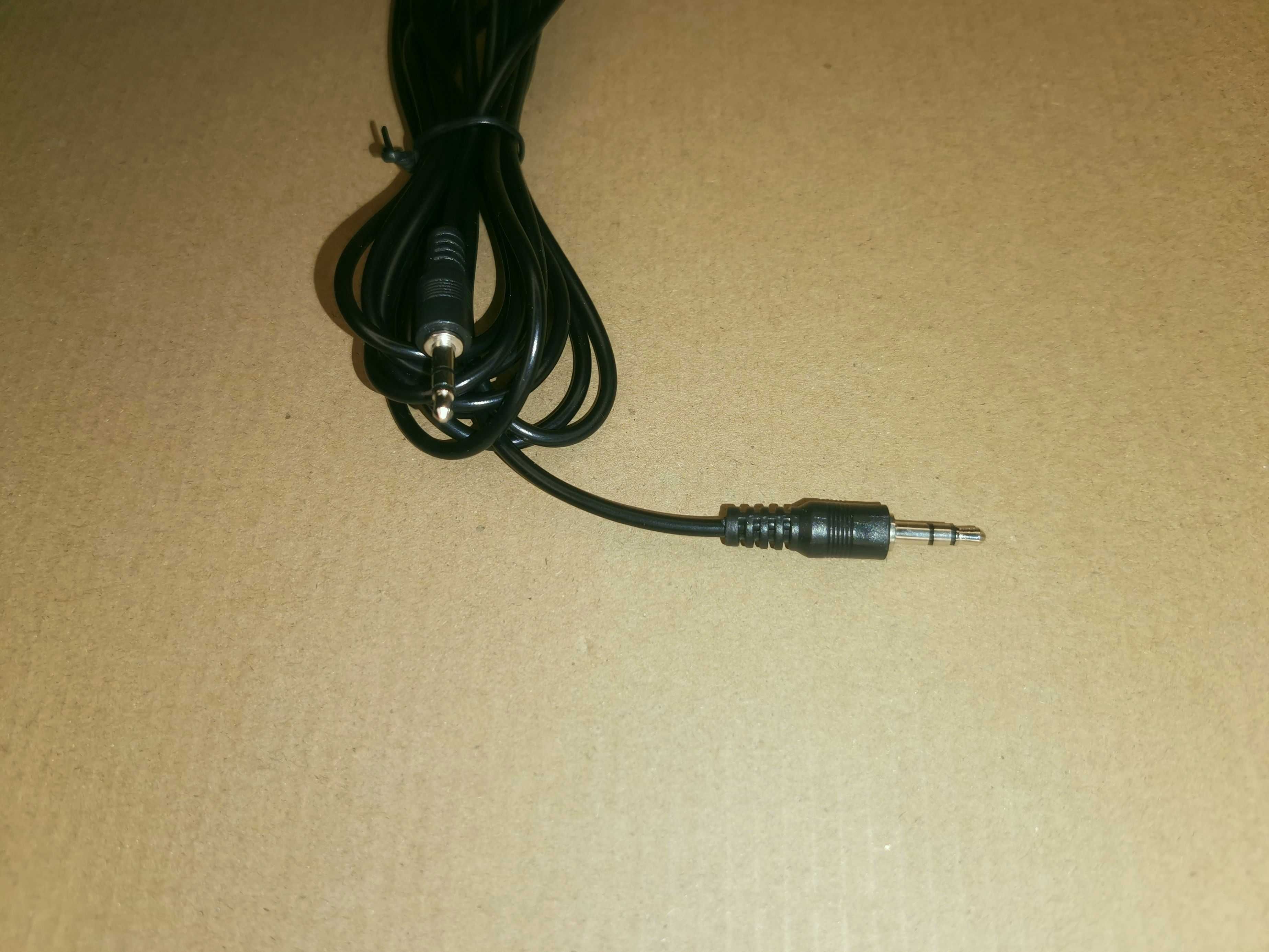 Кабель AUX Audio DC3.5 папа-папа 2.7м Stereo Jack круглый Black cable