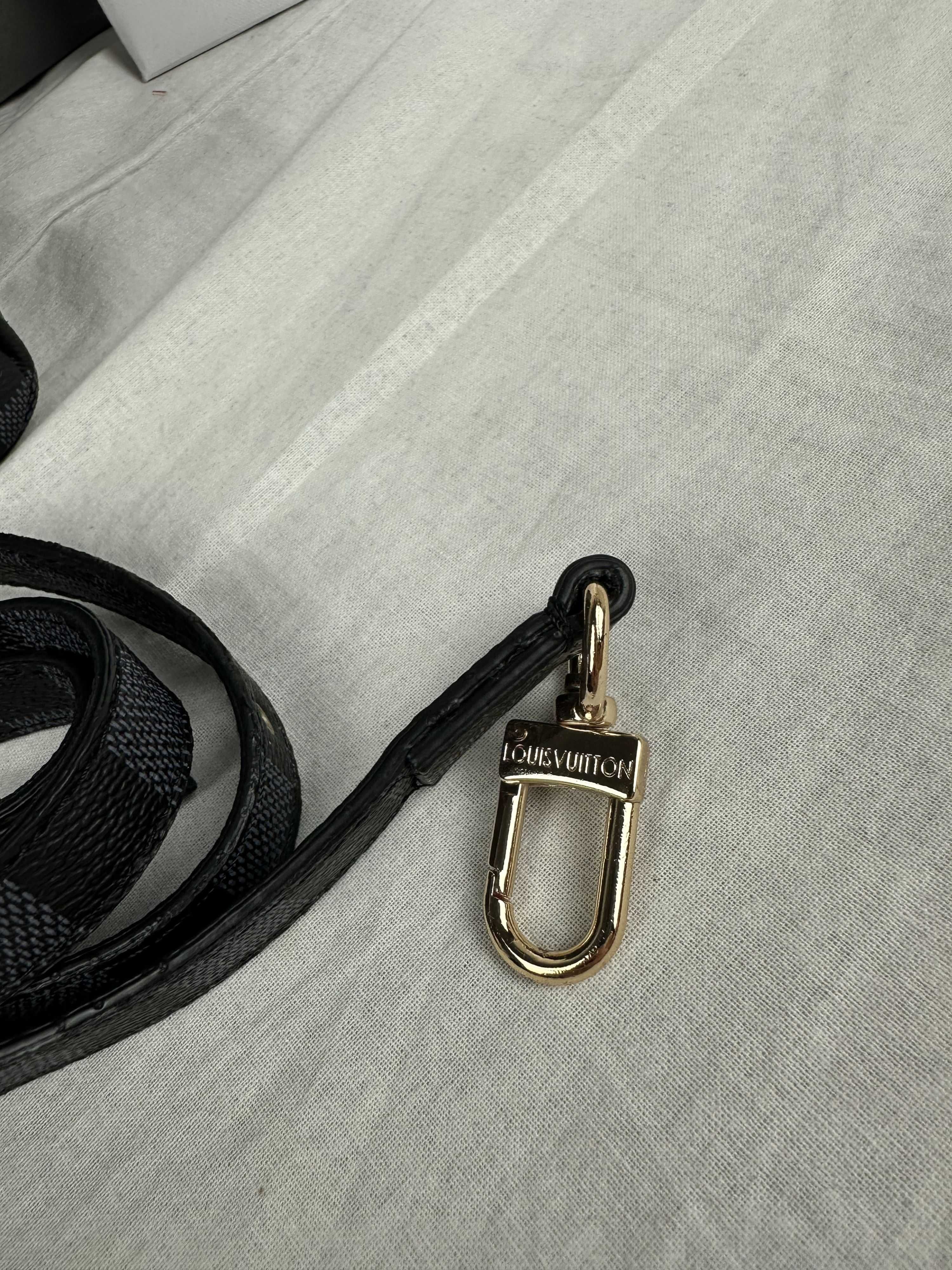 Torba Louis Vuitton metis granat Damier Ebene logowana premium