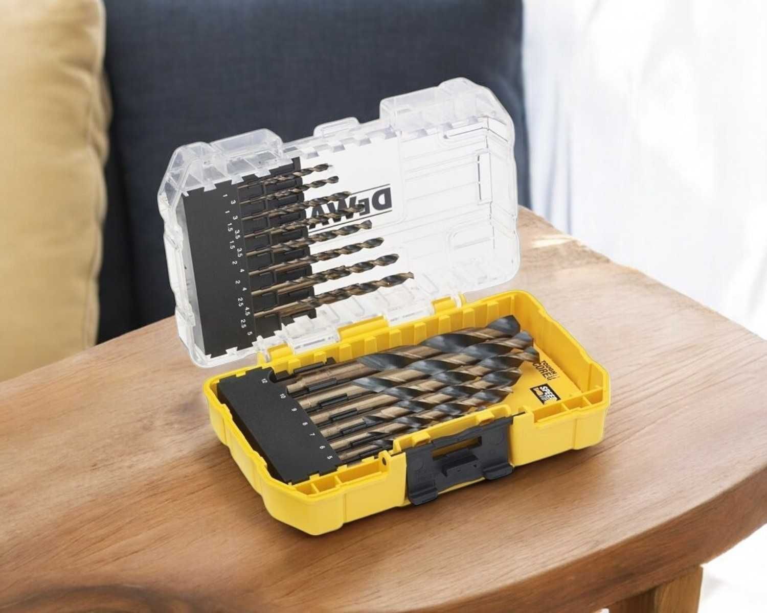 KOMPLETNY Zestaw Wierteł DeWalt 23 Sztuk HSS-G Black & Gold 1-12mm