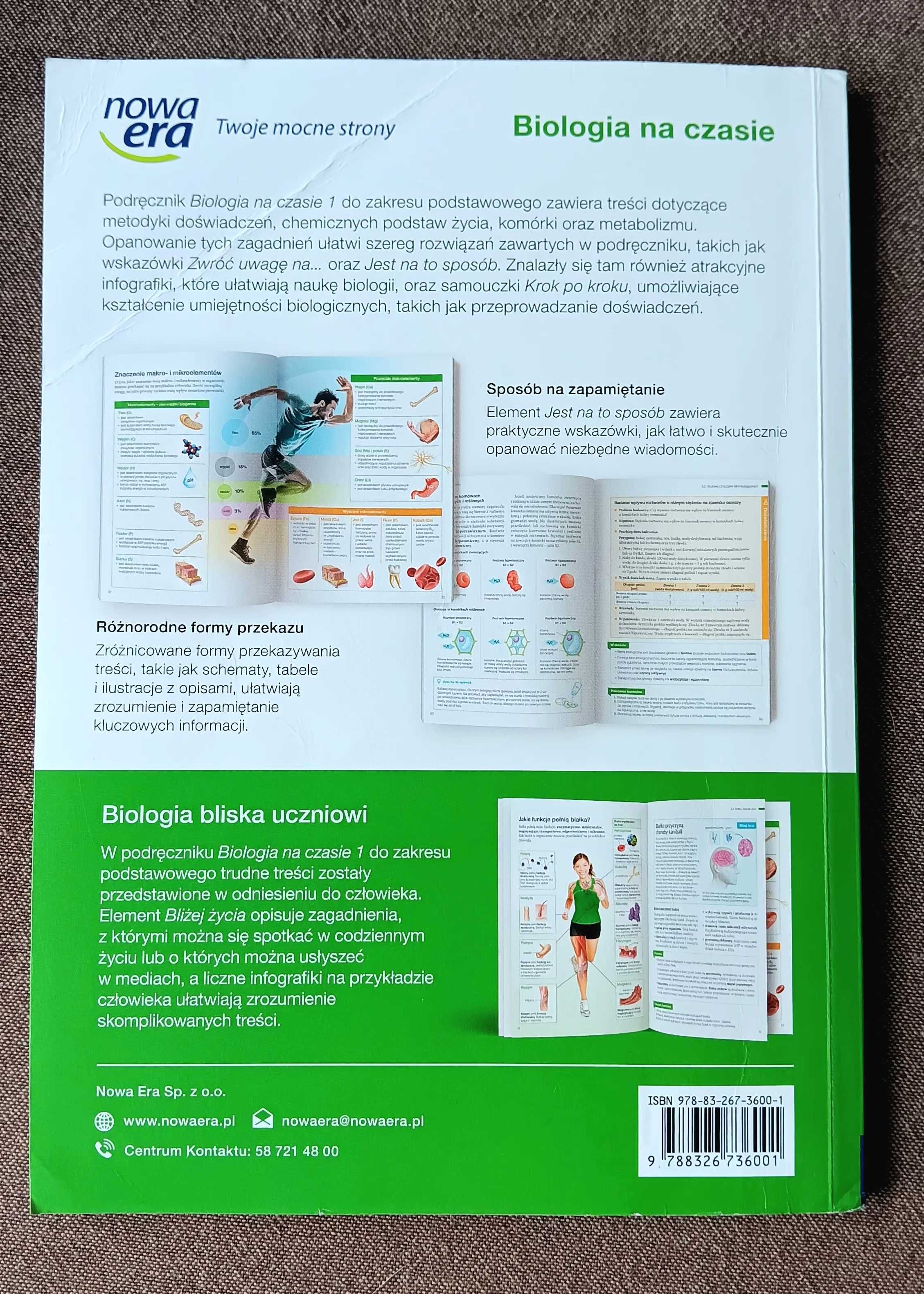 Podręcznik do biologii klasa 1  Biologia na czasie, zakres podstawowy