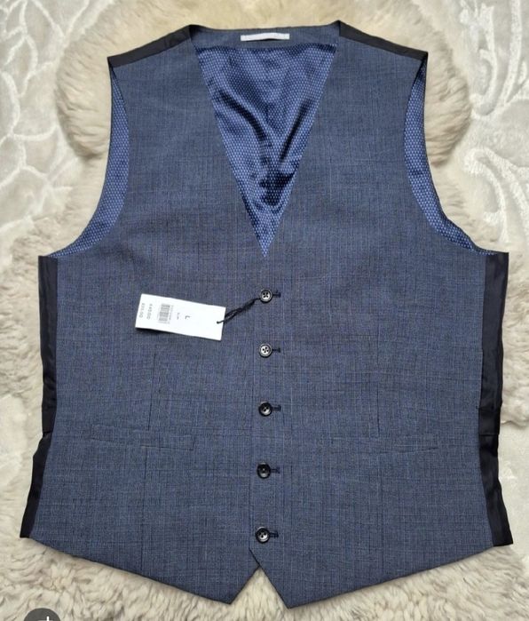Kamizelka garniturowa XL Granatowa Burton Menswear London Nowa