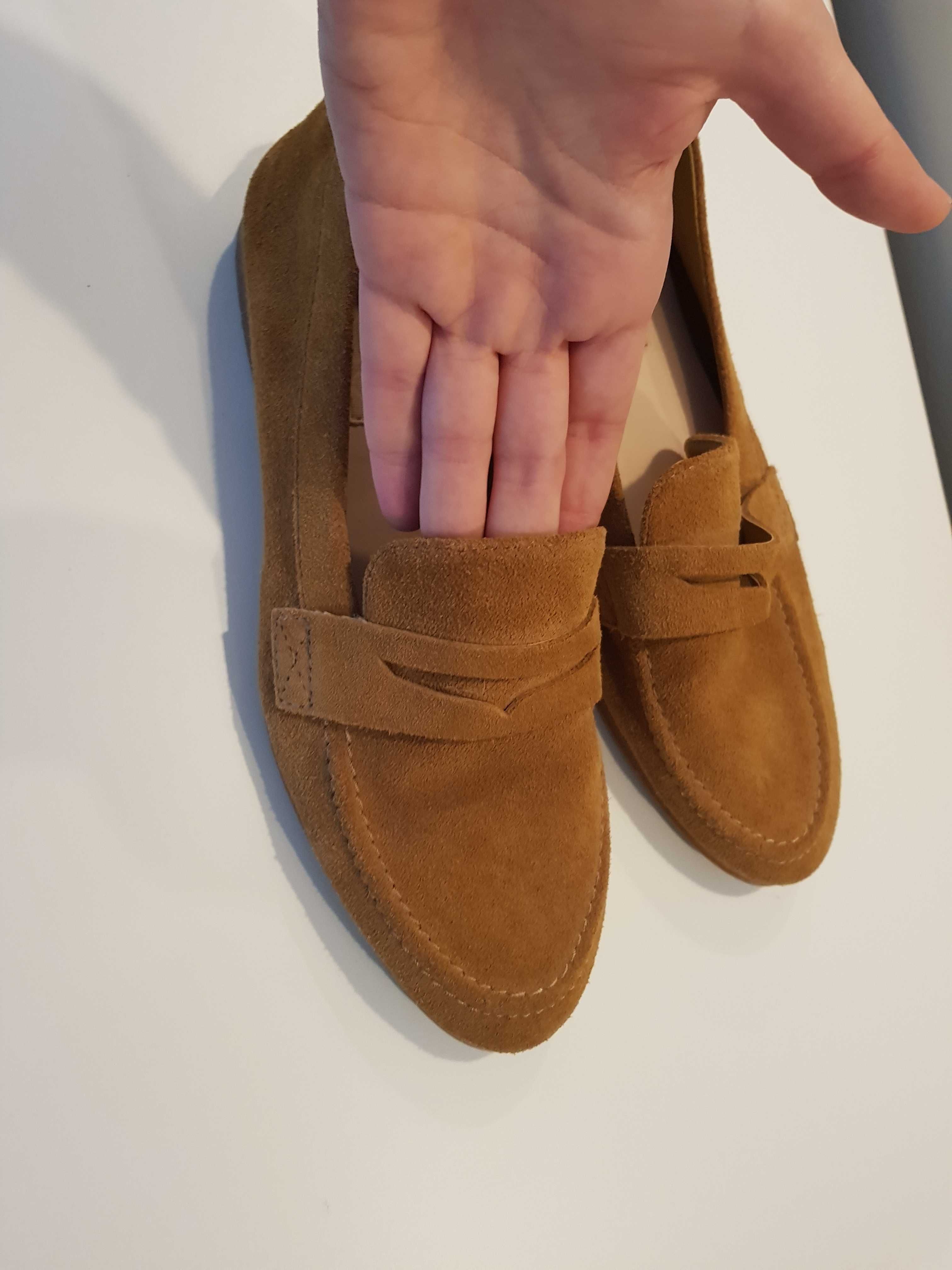 Mocassin pele camel