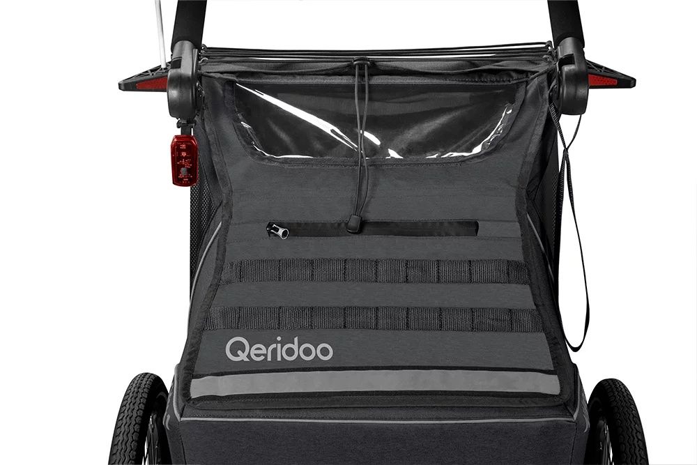 Qeridoo Kidgoo 2 Steel Grey wózek przyczepka rowerowa