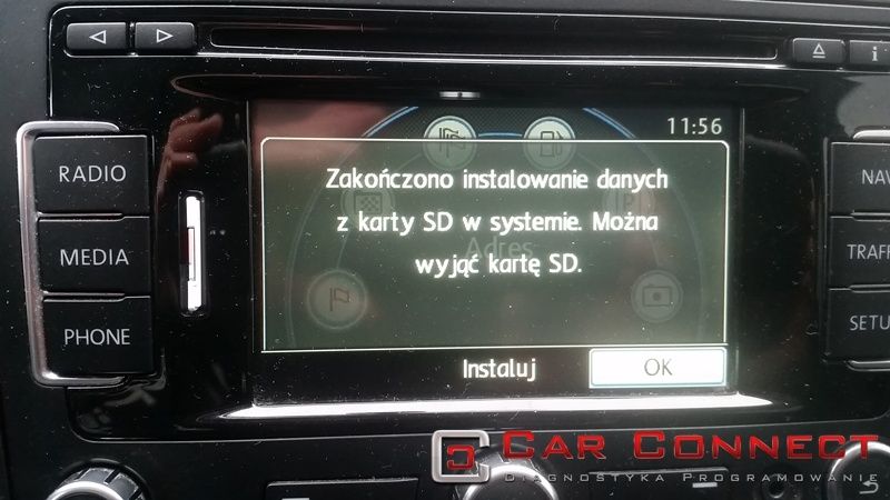 Volkswagen VW język polski menu nawigacja Warszawa RNS 310 510 MFD