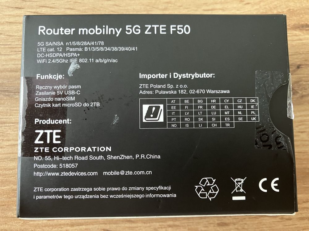 Router mobilny ZTE F50