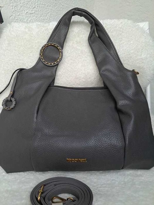 YYCoveri skórzana torebka z uchwytami Grey  New