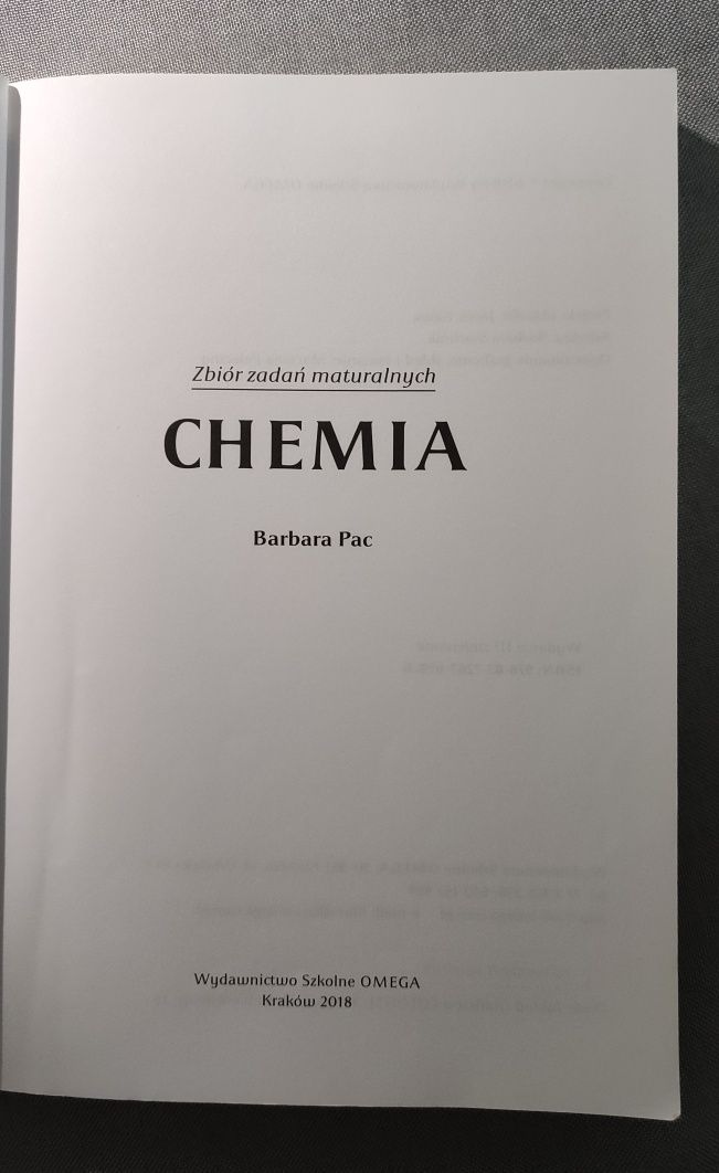 Zbiór zadań maturalnych - Chemia - Barbara Pac