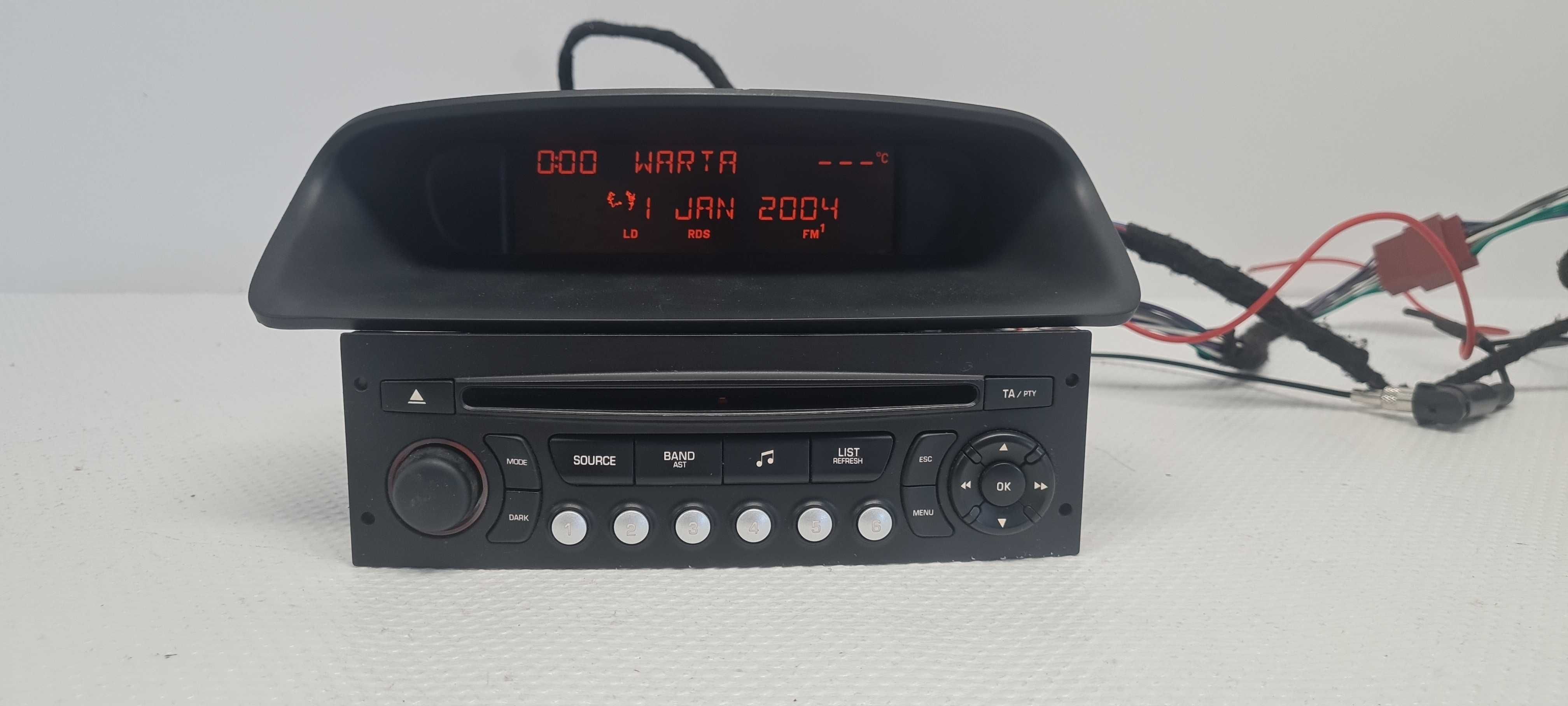 Fiat Scudo Peugeot 207 Citroen C3 Radio Cd Mp3 Aux 96766---518XT00