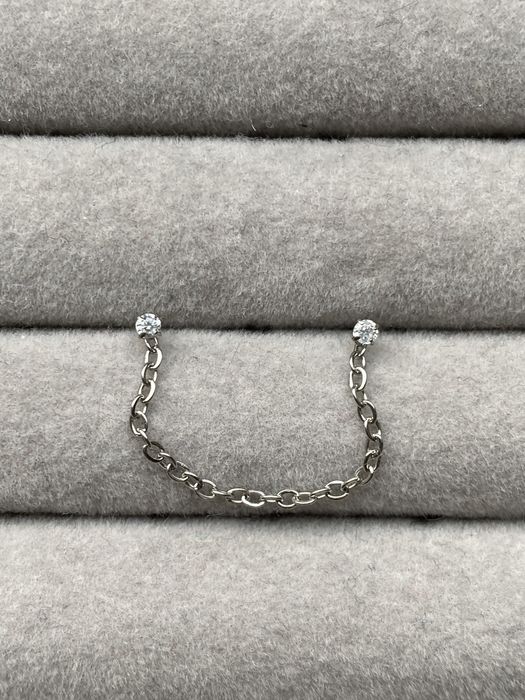 Unisex podwójny nostril 20 G piercing 7 mm stał nierdzewna