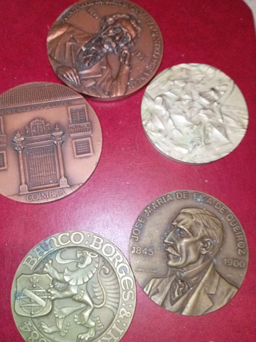 5 medalhas antigas bom estado
