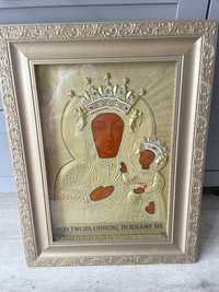 Pozłacana Ikona Matki Boskiej Częstochowskiej