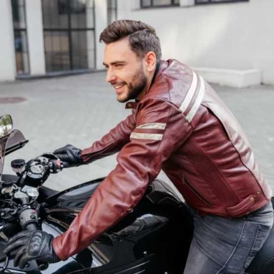 Мотокуртка шкіряна Spyke Milano 2.0 Brown Man 52