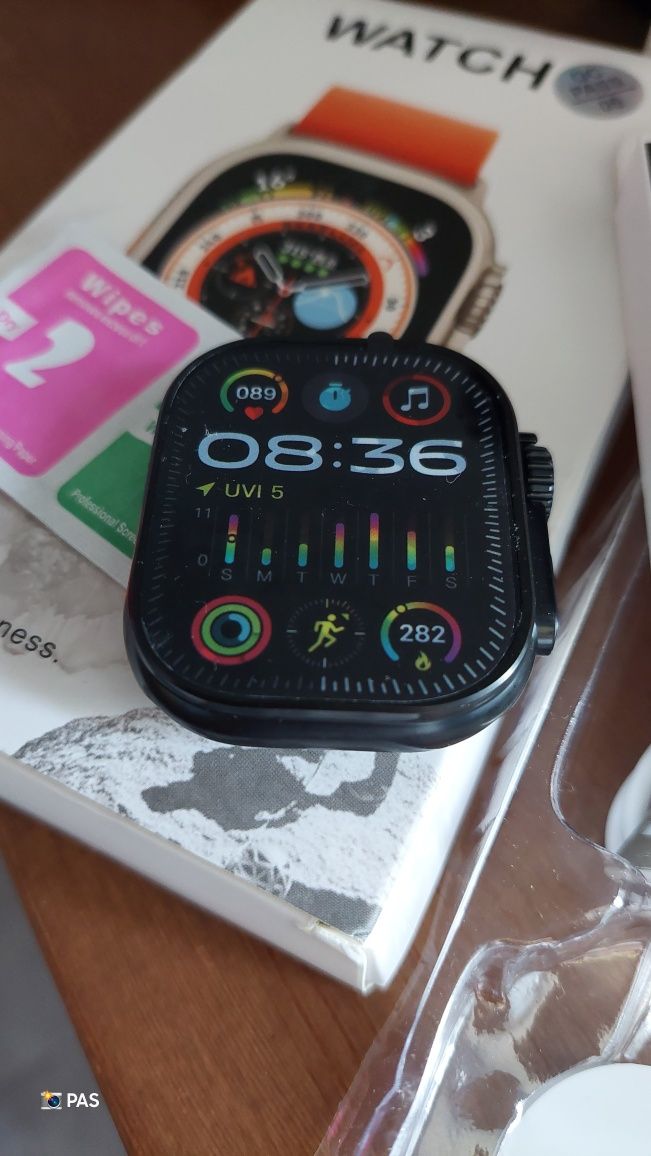 T10 Ultra Smartwatch Black Bateria 250mah Ecrã 1.99' HD