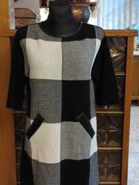 Sukienka -tunika Reksor czarno-biała