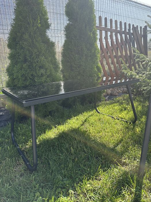 Stoliczek kawowy idealny na taras/ balkon, szklany