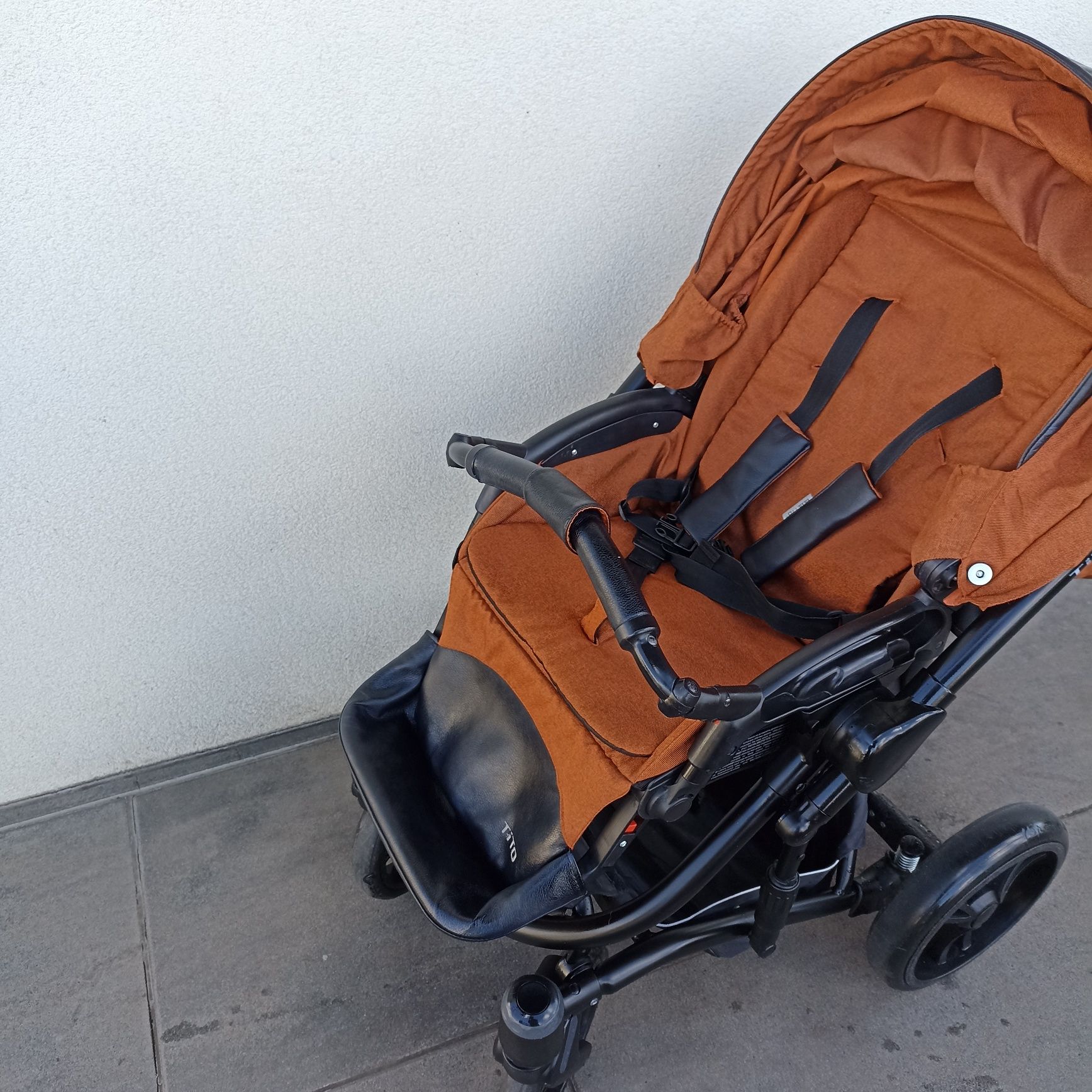 Wózek 3/1 Bebetto tito miedziany fotelik cybex cloud i size rozkladany