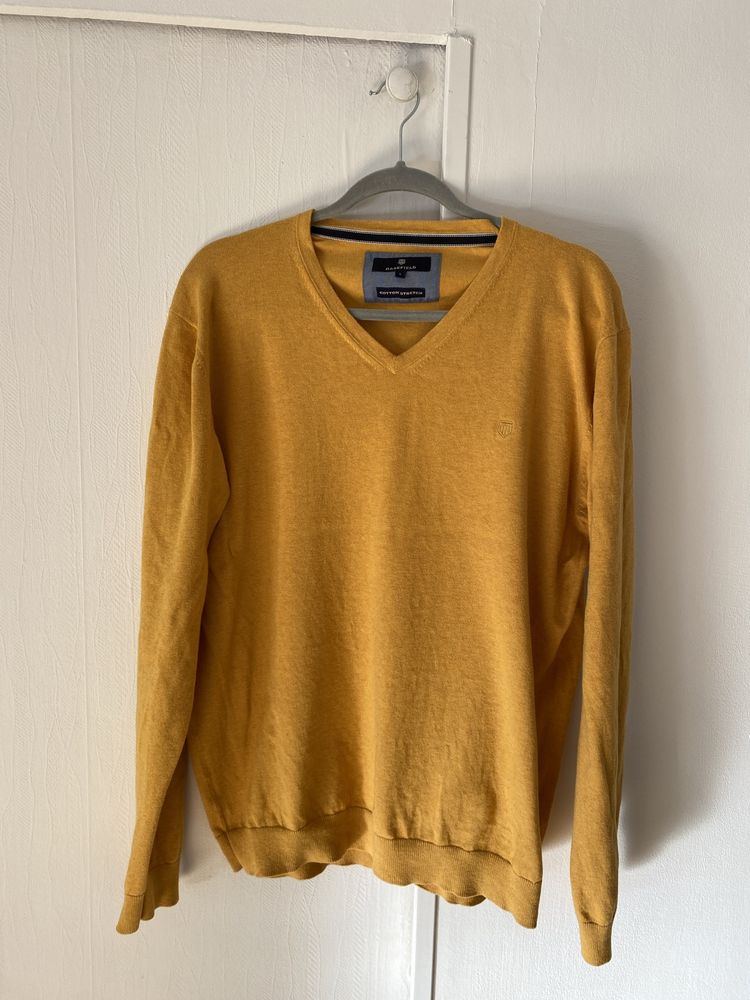 Sweter męski L dekolt w serek