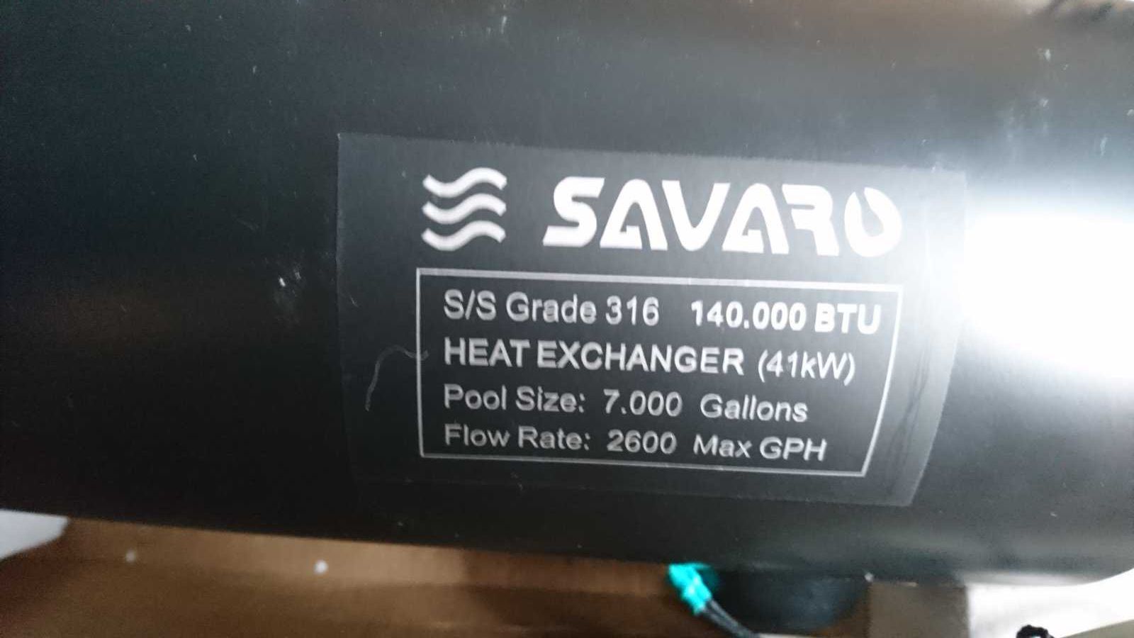 Теплообменник Savaro для обогрева бассейнa