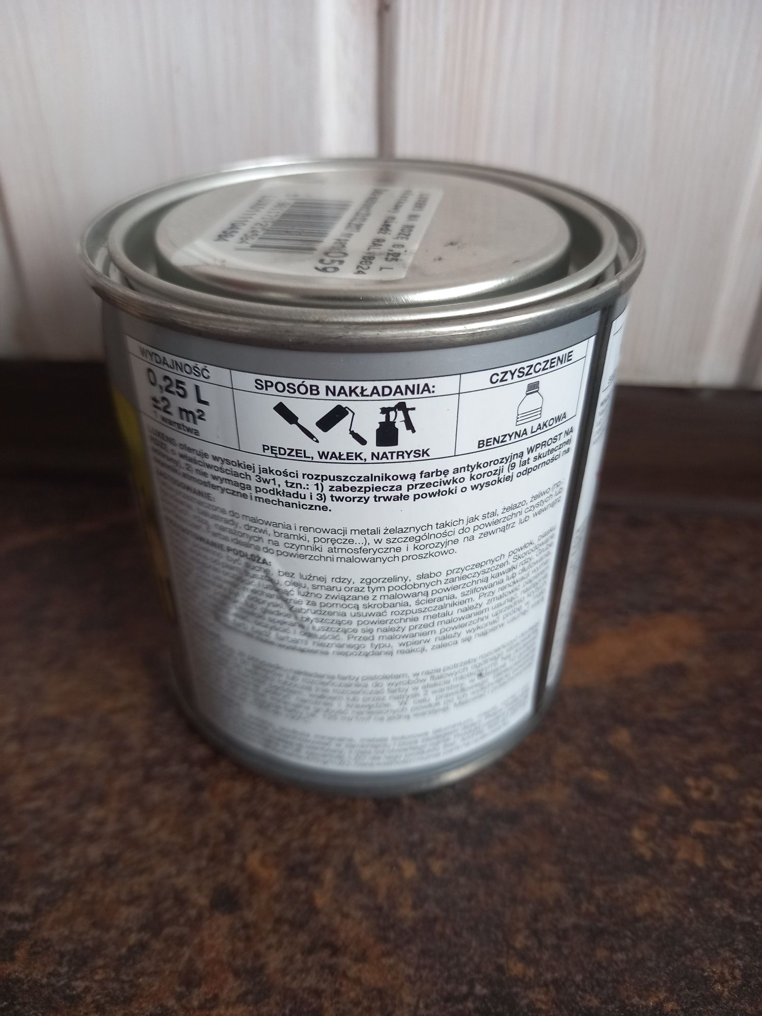 Luxens - farba antykorozyjna 0,25 l - miedź młotkowy