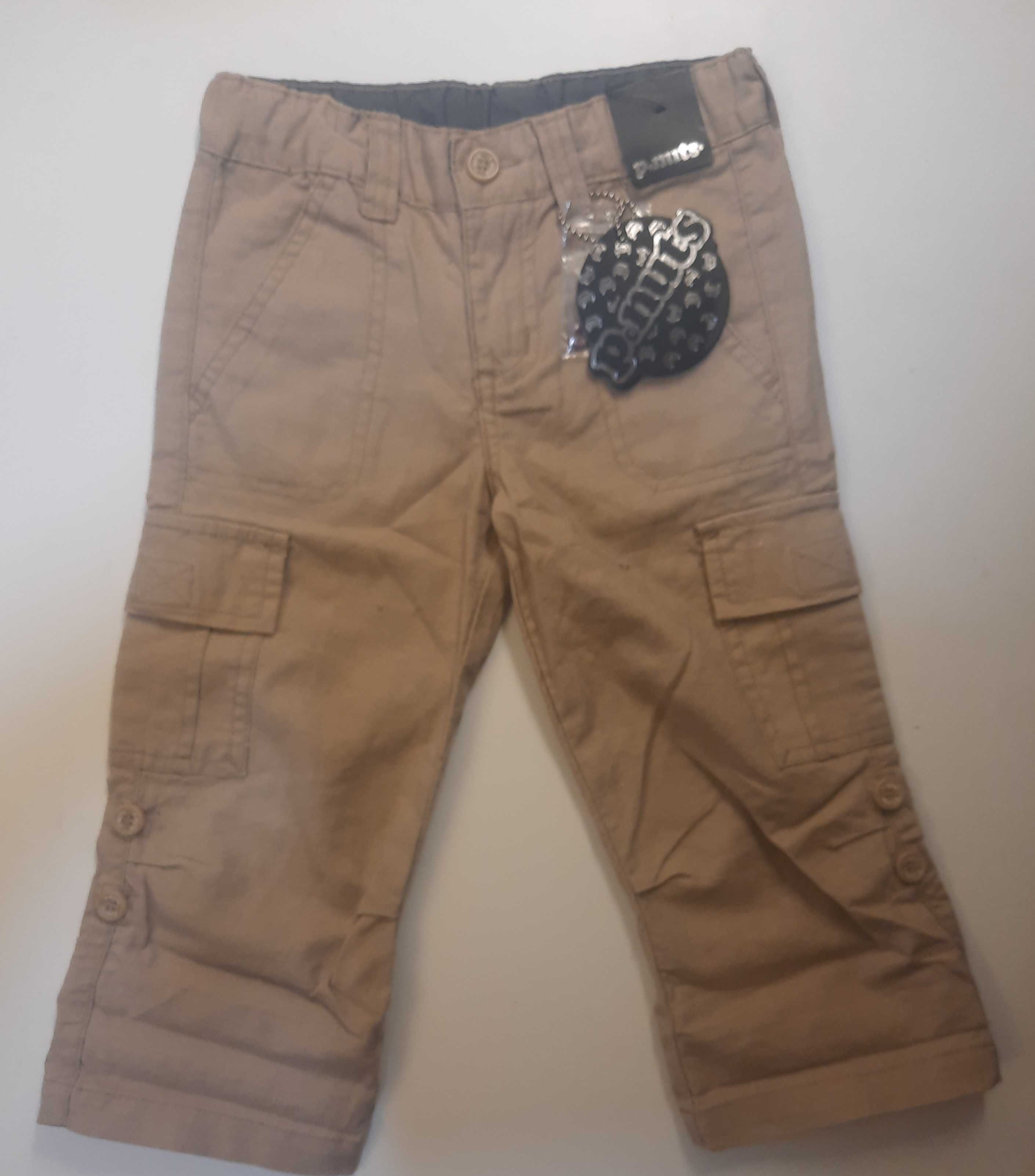Новые летние льняные брюки, штаны с отворотом - шорты 2 в 1, 2T /92