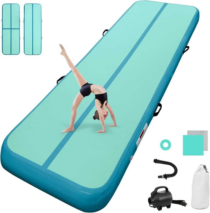 Mata gimnastyczna airtrack matte 300x100x10 cm Nadmuchiwana + Pompka