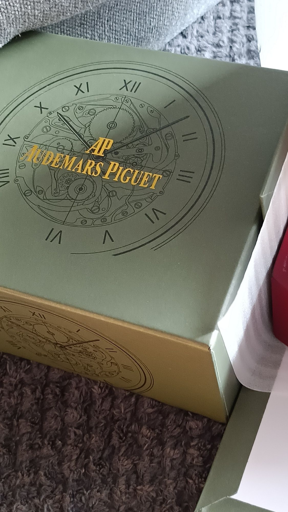 AP eleganckie pudełko na zegarek plus dodatki książeczki torebka