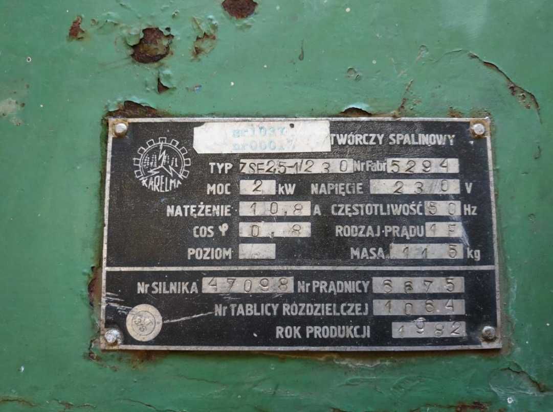 Agregat prądotwórczy PAB 2 Karelma 2kW 230V, sprawny, z pokrowcem