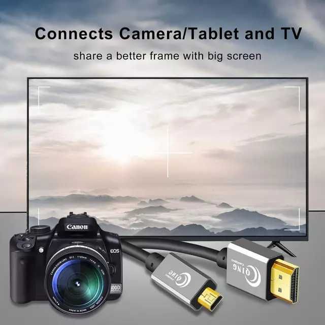 HDMI к Micro/Mini/HDMI 2.0 - Кабель 2.4 метра, 4К