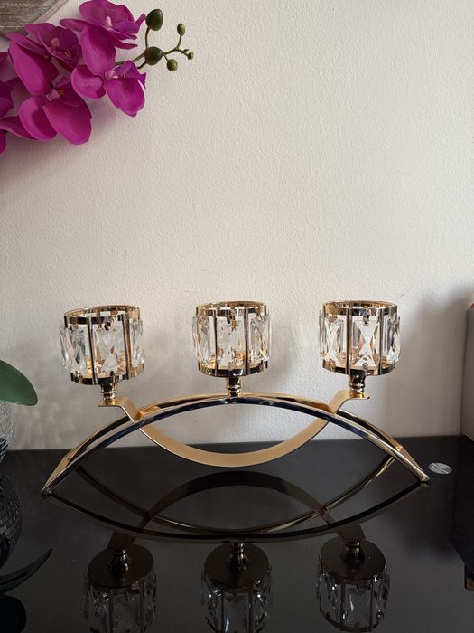 Swiecznik krysztalki diamenciki glamour jak home & you