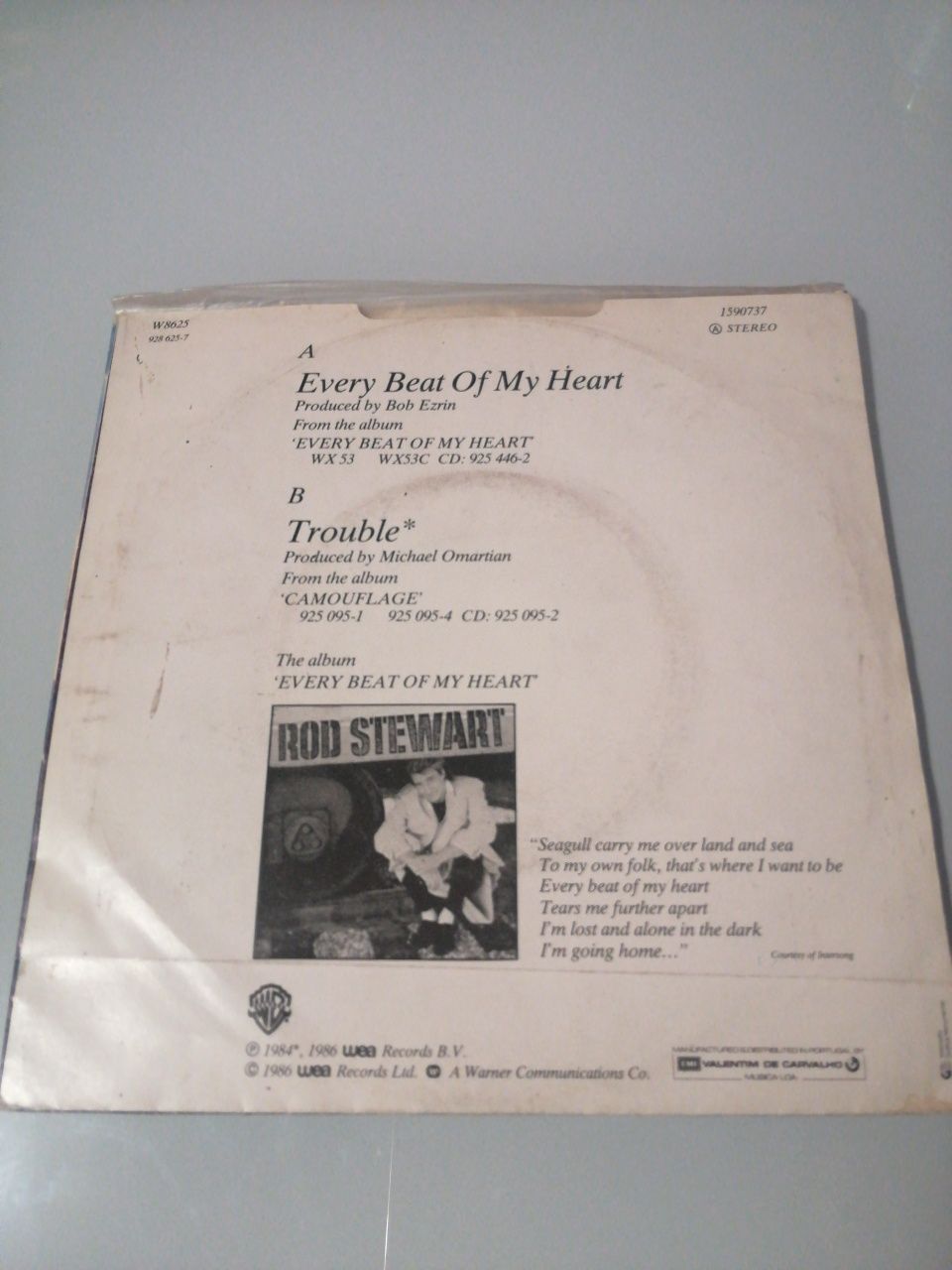 Disco single de vinil Rod Stewart