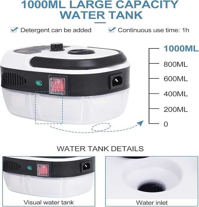 Myjka Parowa 2500 W z 3 różnymi główkami szczotek