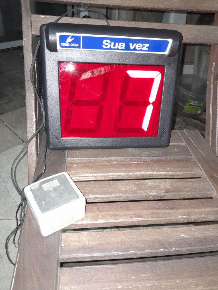 Placar eletrónico número de vez para loja