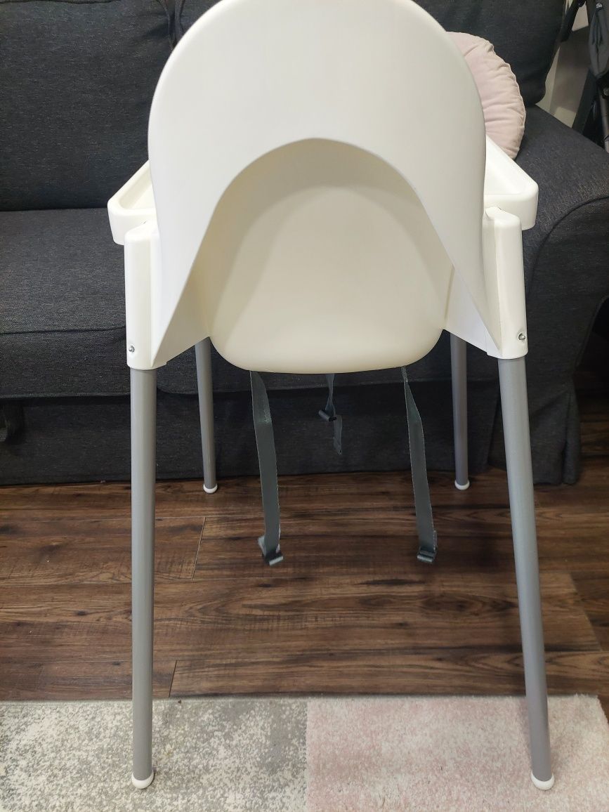 Krzesełko Ikea Antilop z pasami + tacka