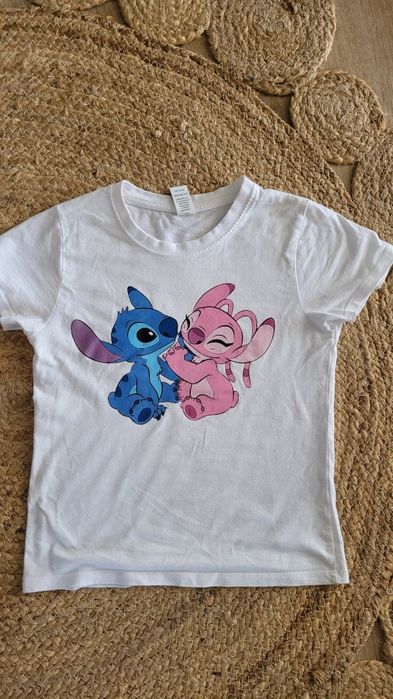 Koszulka Stitch Angel biała 5/6 lat dziewczęca