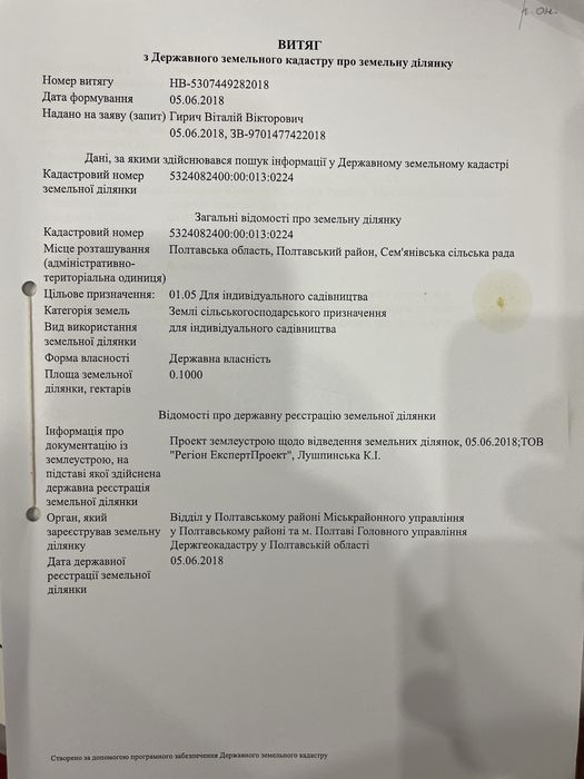 Продам земельну ділянку для індивідуального садівницства